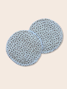 Beige Floral Washable Breast Pads