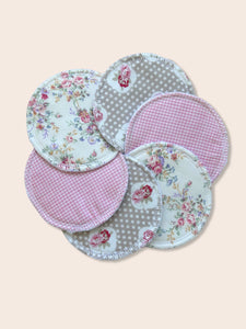 Pink Floral Washable Breast Pads Bundle