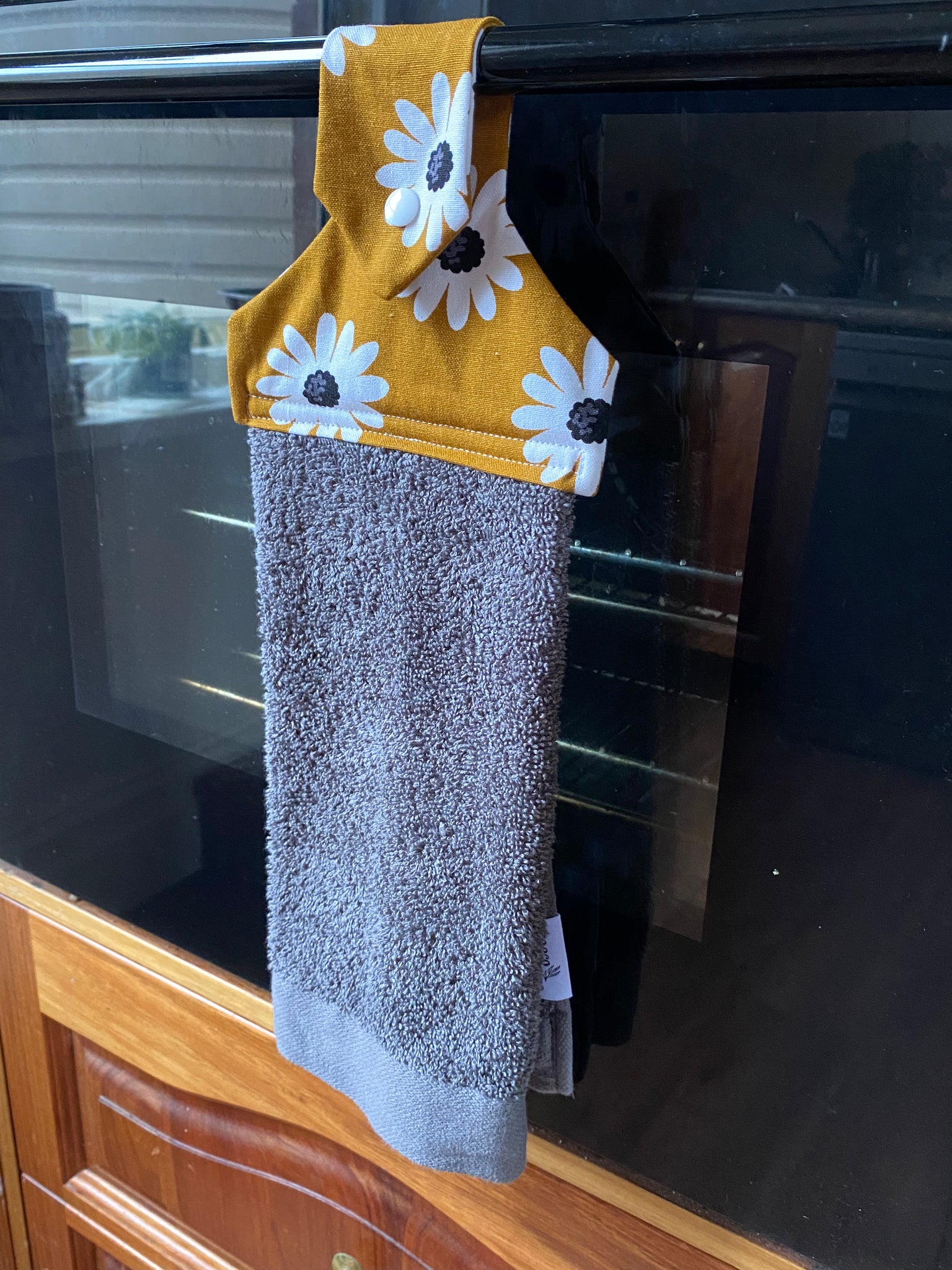 Mustard Daisy Hanging Towel