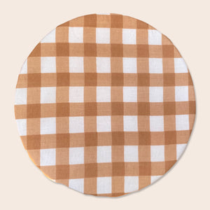 Rust Gingham Salad Bowl Cover